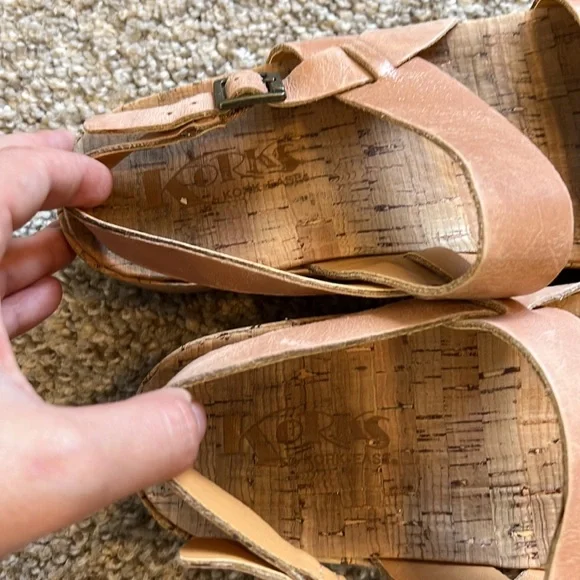 Korks tan leather sandal size 6.5 - Picture 3 of 6
